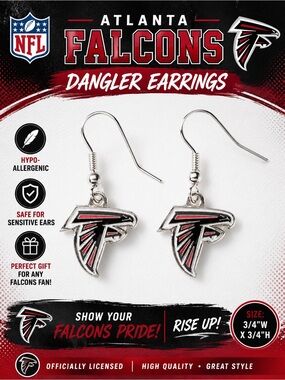 Atlanta Falcons NFL Dangle Earrings